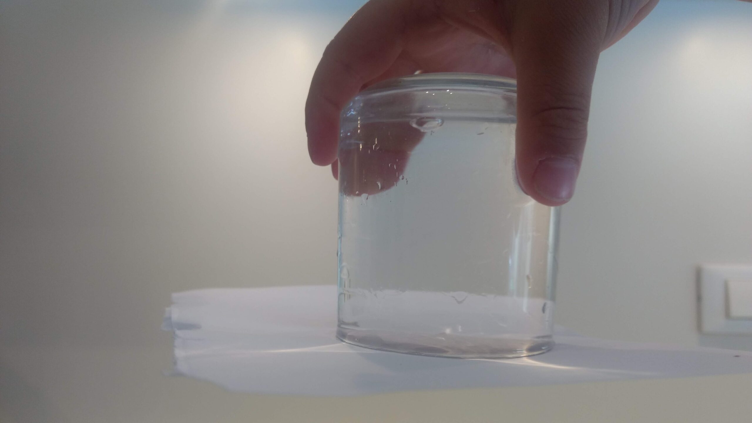 upside down glass water experiment